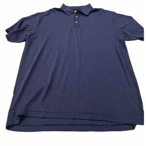 Jamaica Jaxx Mens Shirt XL Extra Large Modal Polo Blue Stripe